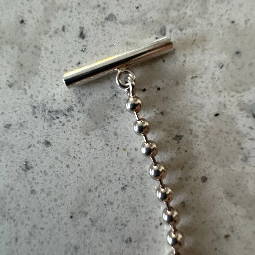 Gucci Sterling Silver Heart Ball Chain Toggle Bracelet Genuine Signed - Picture 12 of 16